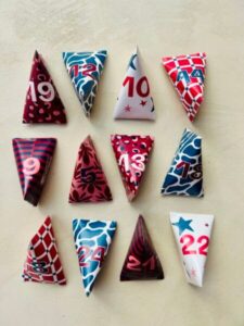 Calendrier de l'avent - déjà imprimé et prédécoupé