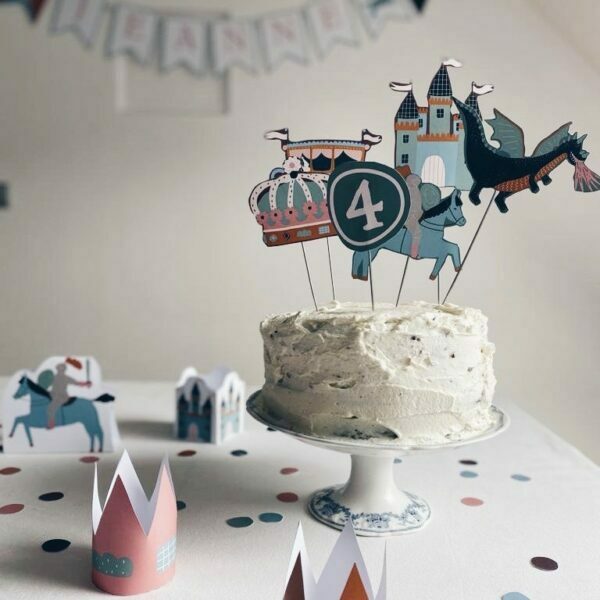 déco anniversaire chevaliers princesses à imprimer